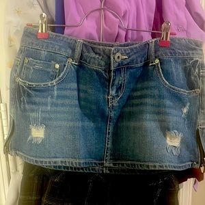 Mini denim skirt